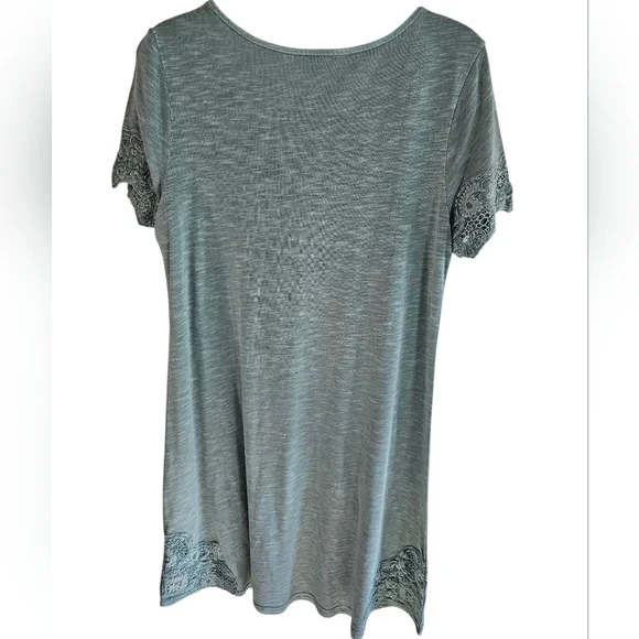 Soft Surroundings Womens Blue Lace Tunic Dress Medium NWT Boho Embroidered Flowy - Picture 3 of 8